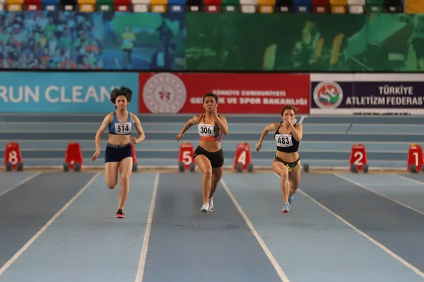 Istanbul Turquía Diciembre 2021 Atletas Corriendo Metros Durante Las Carreras — Foto de Stock