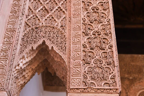 Detalles Tumbas Saadiens Marrakech Ciudad Marruecos — Foto de Stock