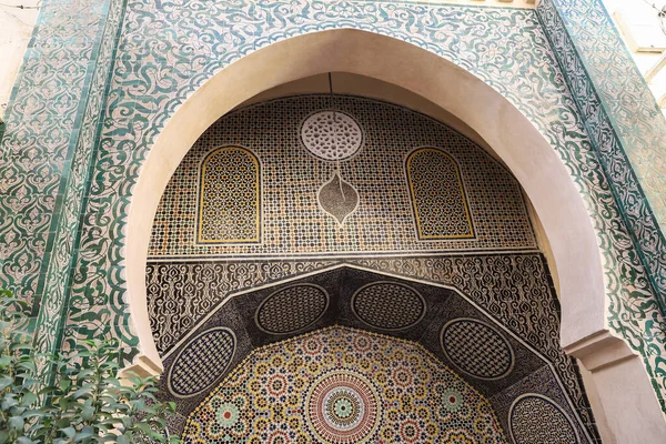 Door Building Fez City Morocco — стоковое фото