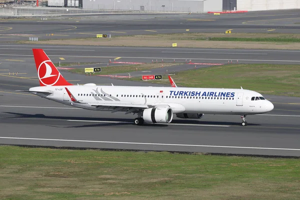 Istanbul Turquie Octobre 2021 Atterrissage Airbus A321 271Nx 8732 Turkish — Photo