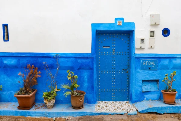 Door Building Kasbah Udayas Rabat City Morocco — Stockfoto