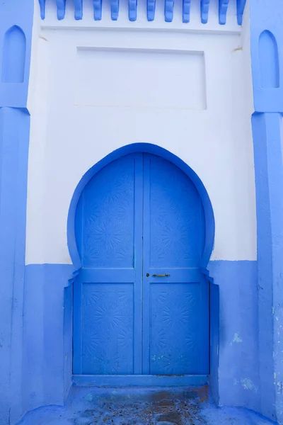Puerta Una Casa Ciudad Chefchaouen Marruecos — Foto de Stock