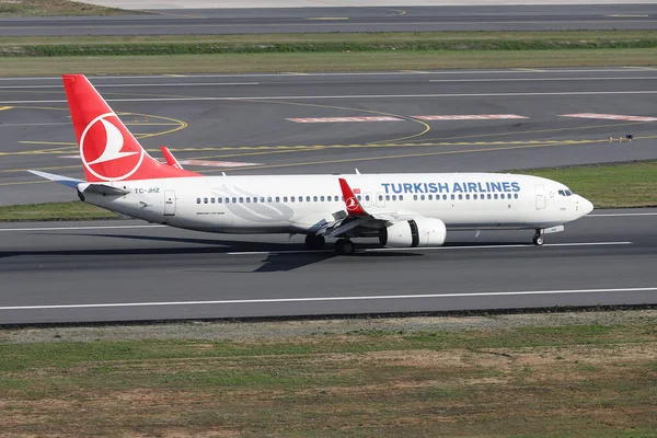 Istanbul Turquie Octobre 2021 Atterrissage Boeing 737 8F2 42004 Turkish — Photo