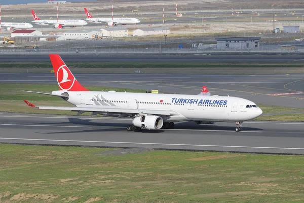 Istanbul Turkey Října 2021 Turečtina Airbus A330 343X 1172 Přistává — Stock fotografie