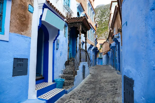 Blue Chefchaouen City, Fas 'ta bir sokak.