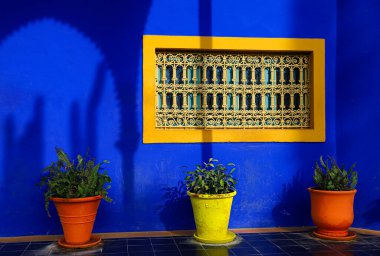 Blue Villa House in Majorelle Garden in Marrakech City, Morocco