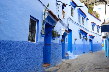 Blue Chefchaouen City, Fas 'ta bir sokak.