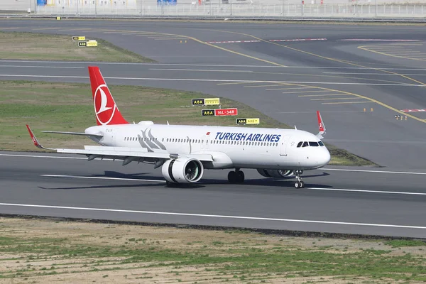 Istanbul Turquie Octobre 2021 Atterrissage Airbus A321 271Nx 10382 Turkish — Photo