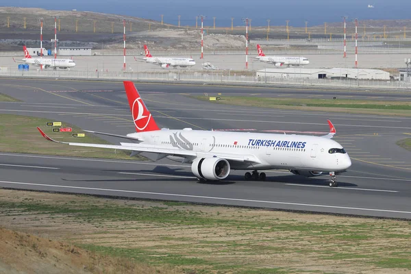 Istanbul Turquía Octubre 2021 Turkish Airlines Airbus A350 941 435 — Foto de Stock