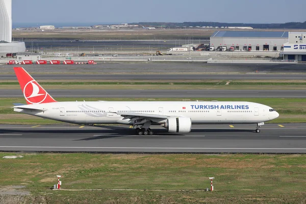 Istanbul Turquie Octobre 2021 Atterrissage Boeing 777 3F2Er 40791 Turkish — Photo