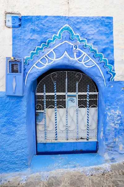 Puerta Una Casa Ciudad Chefchaouen Marruecos —  Fotos de Stock
