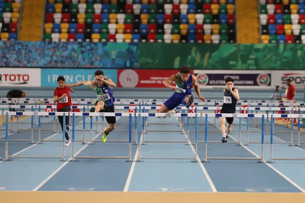 Stanbul Turkey Aralık 2021 Türkiye Atletizm Federasyonu Olimpiyat Eşiği Sırasında — Stok fotoğraf