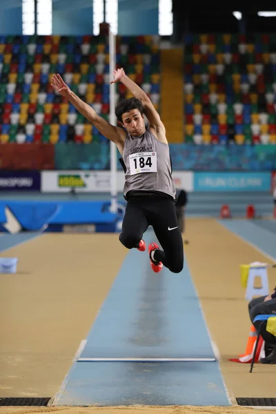 Istanbul Turkey December 2021 Undefined Athlete Long Jumping Turkish Athletic — Stock Photo, Image