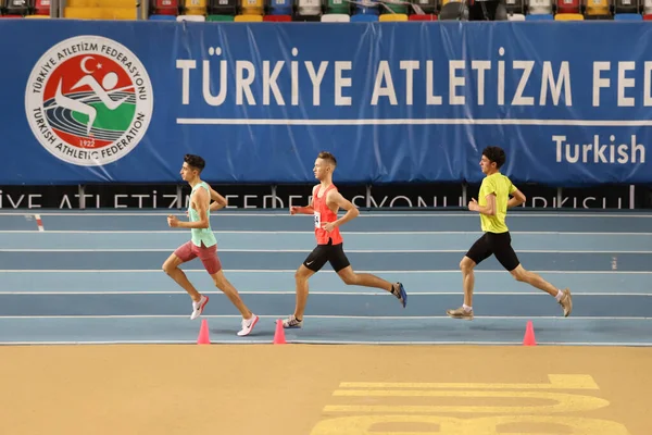 Стамбул Турция Декабря 2021 Спортсмены Участвующие Соревнованиях Олимпийской Федерации Легкой — стоковое фото