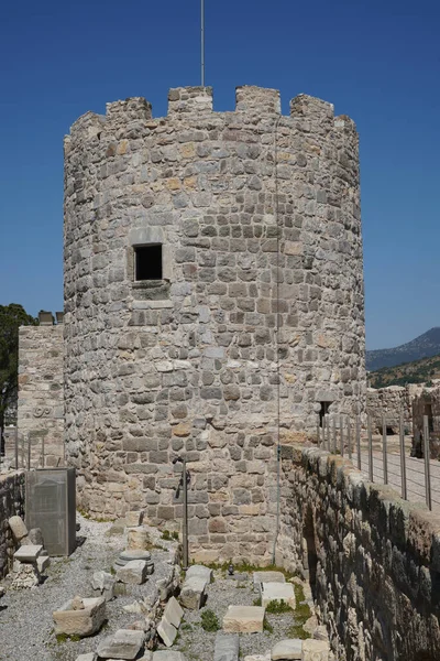 Turm Der Burg Von Bodrum Mugla City Türkei — Stockfoto