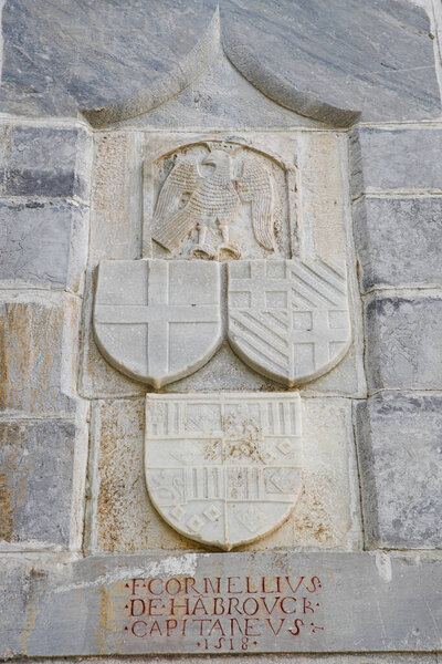 Knight Symbols in Bodrum Castle, Bodrum Town, Mugla City, Turkey