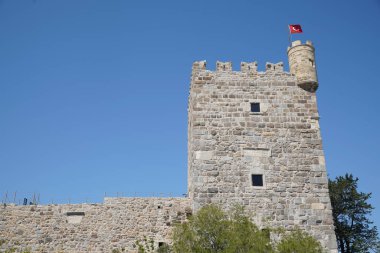 Bodrum Kalesi 'ndeki kule, Mugla Kenti, Türkiye