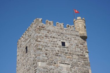 Bodrum Kalesi 'ndeki kule, Mugla Kenti, Türkiye