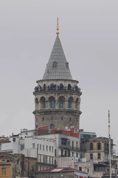 Башня Галата Районе Бейоглу Стамбул Турция — стоковое фото