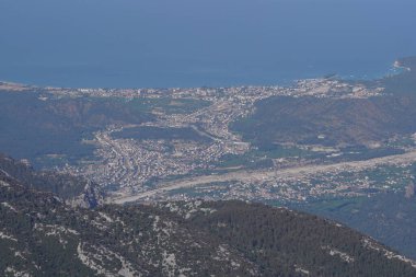 Antalya ilinin Tahtali Dağı 'ndan hava manzarası