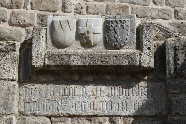 Knight Symbols Bodrum Castle Bodrum Town Mugla City Turkey — Zdjęcie stockowe