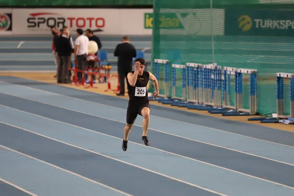 Istanbul Turkey December 2021 Atleten Die Meter Lopen Tijdens Olympische — Stockfoto