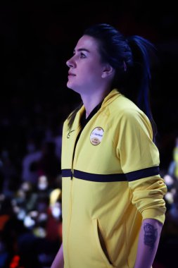 ANKARA, TURKEY - 19 Aralık 2021: Vakifbank 'te Meryem Boz, Imoco Volley Conegliano' ya karşı Beşli Voleybol Kadınlar Kulübü Dünya Şampiyonası final maçı
