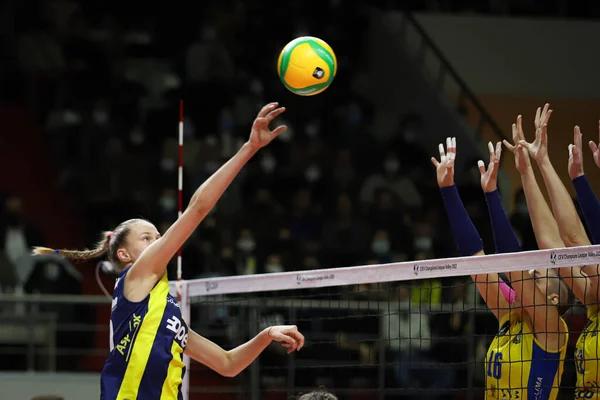 Istanbul Türkei Januar 2022 Arina Fedorovtseva Aktion Bei Fenerbahce Gegen — Stockfoto