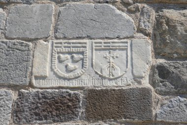Knight Symbols in Bodrum Castle, Bodrum Town, Mugla City, Turkey