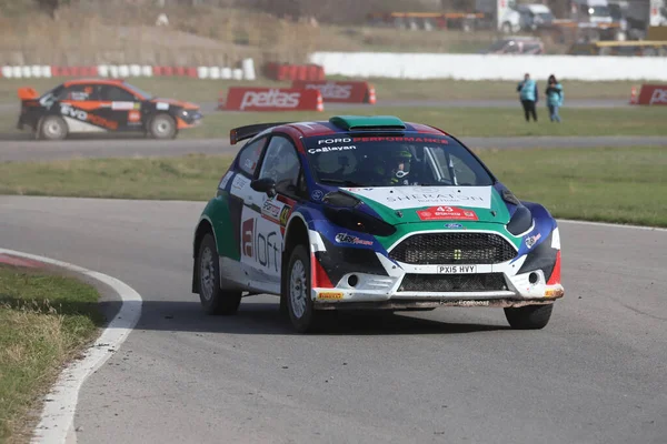 Kocaeli Turkey December 2021 Caglayan Celik Drives Ford Fiesta Castrol — ストック写真