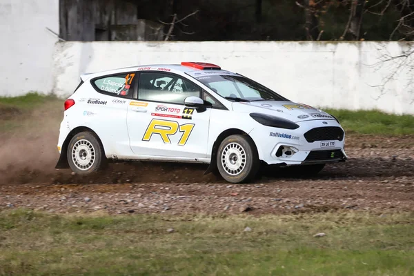 Kocaeli Turkey December 2021 Levent Sapcilar Drives Ford Fiesta R1T — Foto de Stock