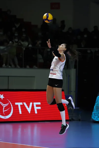 Istanbul Turkey January 2022 Hande Baladin Serves Turk Hava Yollari — Photo