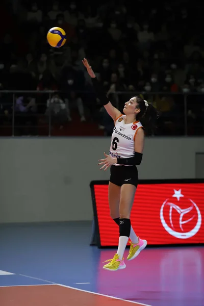 Istanbul Turkey January 2022 Saliha Sahin Serves Turk Hava Yollari — Stock Photo, Image