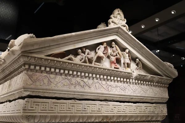 Alexander Sarcophagus Istanbul Archaeological Museums Istanbul City Turkey — Stock Photo, Image