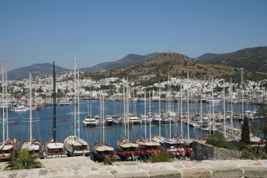 Türkiye 'nin Ege kıyısındaki Bodrum Kasabası