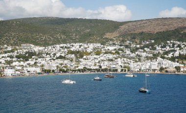 Türkiye 'nin Ege kıyısındaki Bodrum Kasabası