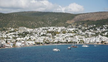 Türkiye 'nin Ege kıyısındaki Bodrum Kasabası