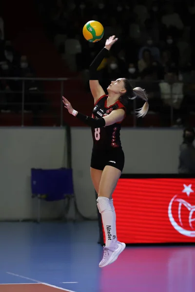 Istanbul Turkey February 2022 Ada Germen Serves Turk Hava Yollari — Stockfoto