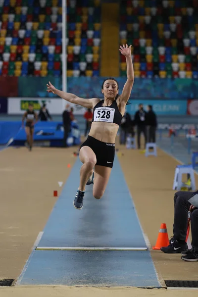 Istanbul Turkey February 2022 Undefined Athlete Long Jumping Turkish Indoor — Stockfoto