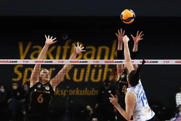 Istanbul Turkey February 2022 Emily Maglio Action Vakifbank Nilufer Belediyespor — Foto de Stock