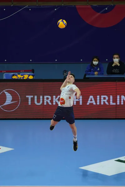 Istanbul Turkey March 2022 Maksim Buculjevic Serves Galatasaray Altekma Turkish — Foto Stock