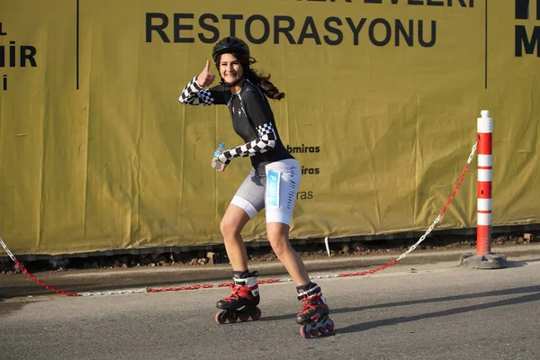 Istanbul Turkey March 2022 Skaters Istanbul Half Marathon — Stock Fotó