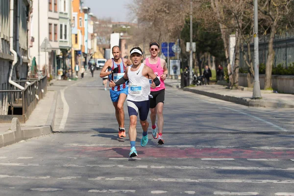 Istanbul Turkey November 2021 Athletes Running Istanbul Half Marathon Historic — Stockfoto