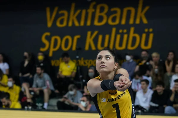 Istanbul Turkey March 2022 Buket Gulubay Warming Vakifbank Fenerbahce Opet — Foto de Stock