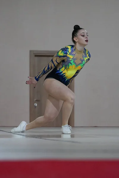 Istanbul Turkey April 2022 Undefined Athlete Performs Aerobic Gymnastics Turkish — 스톡 사진