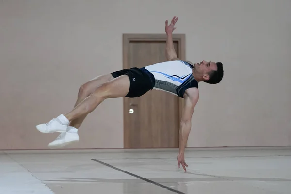 Istanbul Turkey April 2022 Undefined Athlete Performs Aerobic Gymnastics Turkish — Stok fotoğraf