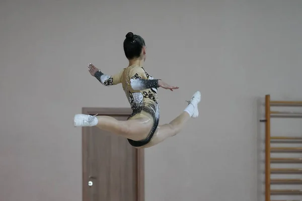 Istanbul Turkey April 2022 Undefined Athlete Performs Aerobic Gymnastics Turkish — 스톡 사진