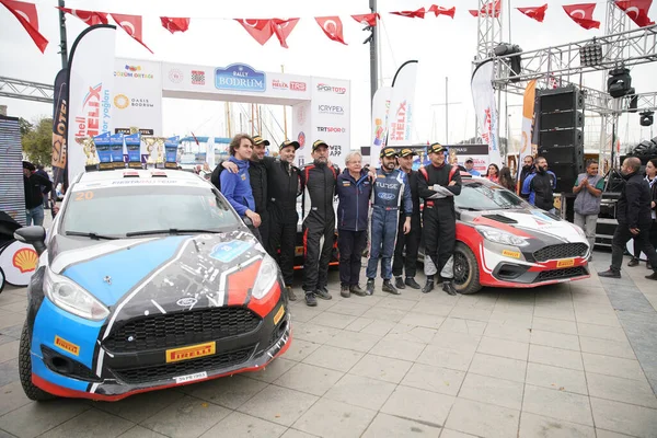 Mugla Turkey April 2022 Winners Finish Podium Bodrum Rally — Stockfoto