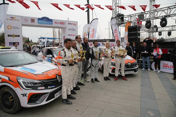 Mugla Turkey April 2022 Winners Finish Podium Bodrum Rally — Stockfoto