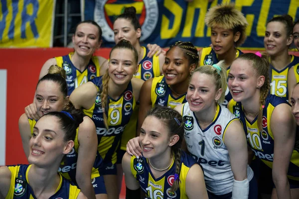 Istanbul Turkey April 2022 Fenerbahce Opet Players Eczacibasi Dynavit Turkish — Stok fotoğraf